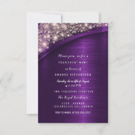 Invitation Rose Violet Parties scintillant Fête des mariées A
