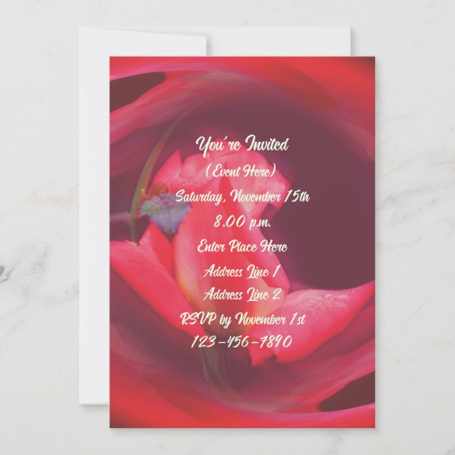 Invitation Rosebud Floral Art Party (Devant)