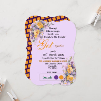 Invitation Roses Amicales