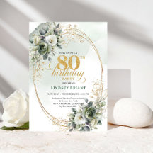 Roses blanches classiques Eucalyptus 80e anniversa