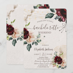 Invitation Roses de Bourgogne, Verre à vin, Bachelorée