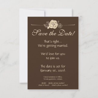 Invitation Roses de café et de crème