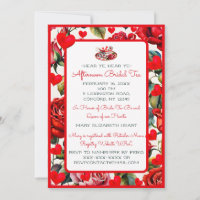 Roses et Reine des Coeurs Thé nuptial après-midi