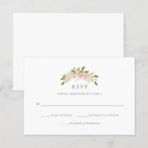 Roses généreux | Elégant mariage rose floral RSVP