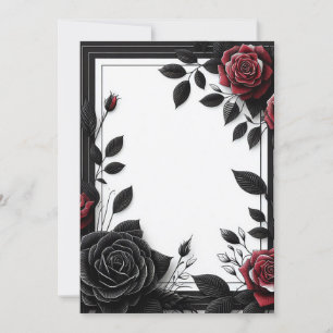 Invitation Roses Noires & Rouges