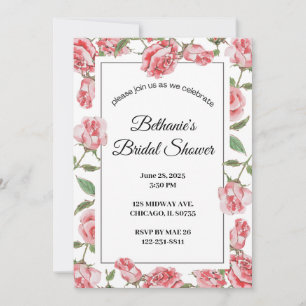 Invitation Roses & Romance : Une fête de la Fête des mariées