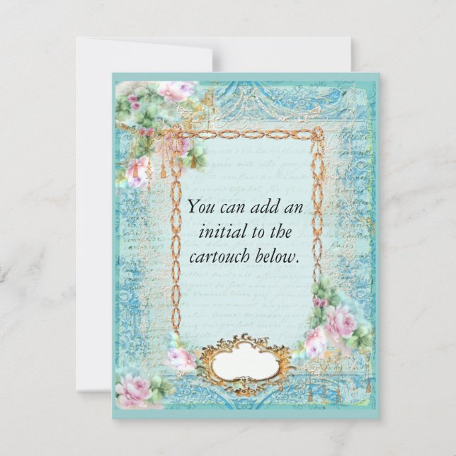 Invitation Roses roses de Versailles (Devant)