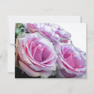 Invitation Roses roses et vertes