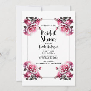 Invitation Roses Roses Roses Roses Délicates Shabby Fête des 