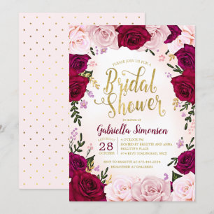 Invitation Roses roses roses rouges de Bourgogne