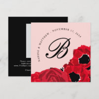 Roses rouges abstraites et coquelicots Save the Da