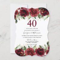 Roses Rouges Floral Romantique 40e Anniversaire