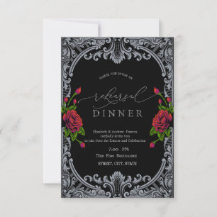 Invitation Roses Rouges, Tentures Dîner De Répétition Gothiqu