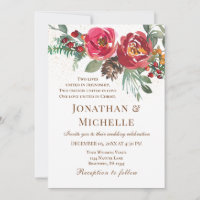 Roses rouges Verdure hiver Mariage christianisme