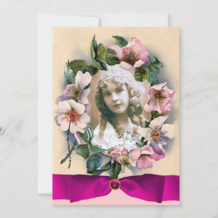INVITATION ROSES SAUVAGES ET GABARIT PHOTO POUR SWEET 16 AVEC
