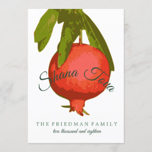 Invitation Rosh Hashanah fête la grenade du Nouvel An