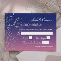 Rotation Bleu Violet Argent Confetti Quinceanera R