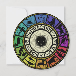 Invitation Roue vintage Zodiac