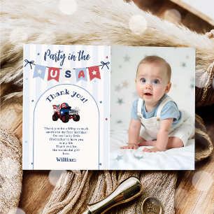 Invitation Rouge Blanc & Bleu Anniversaire Patriotique
