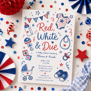Invitation Rouge Blanc & Due