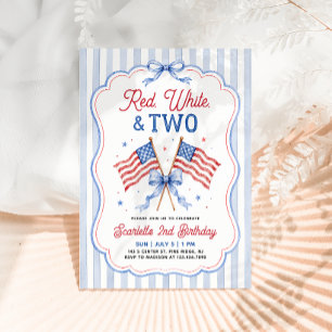 Invitation Rouge Blanc et Deux Ans de Fête Patriotique