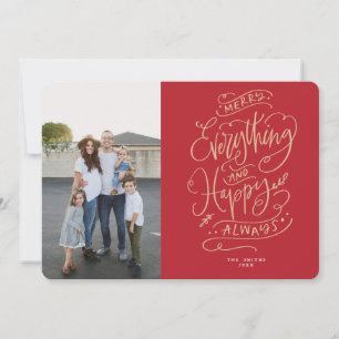 Invitation Rouge Blanc Joyeux Tout Heureux Toujours Vacances 