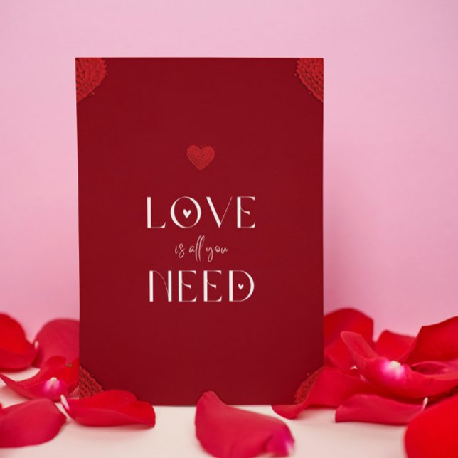 Invitation Rouge, Blanc, L'Amour Est Tout Ce Dont Vous Avez B (Créateur téléchargé)