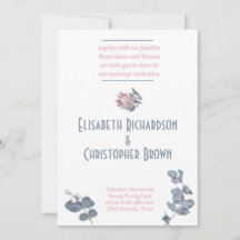 Rouge Bleu Rose Floral Mariage