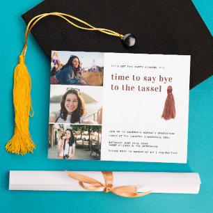 Invitation Rouge   Bye to the Tassel Graduation Photo Party