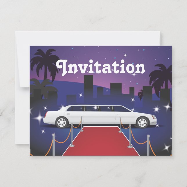 Invitation Rouge Carpet Celebration Limo (Devant)