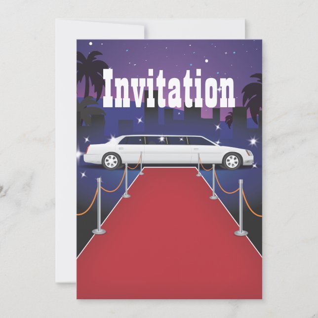 Invitation Rouge Carpet Celebration Limo (Devant)