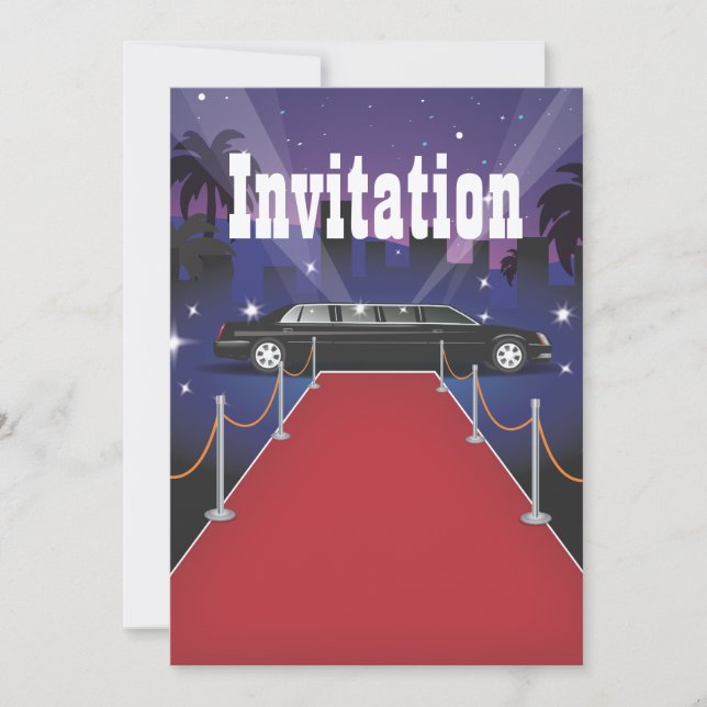 Invitation Rouge Carpet Celebration Limo (Devant)