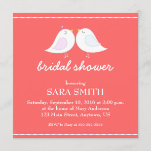 Invitation rouge de Fête de la mariée