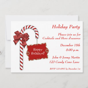 Invitation rouge de sucre de canne