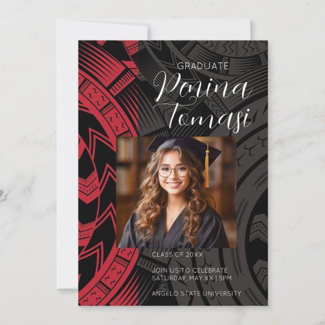 Invitation Rouge et noir (Devant)