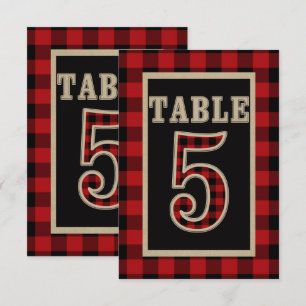 Invitation Rouge et noir Buffalo plaqué Russe Tableau Numéro 