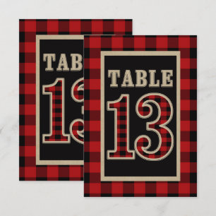 Invitation Rouge et noir Buffalo plaqué Rustique Tableau Numé