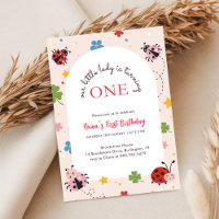 Rouge Floral Rose Mignon Punaise Coccinelle 1er An