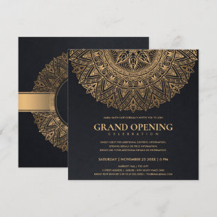 INVITATION ROUGE NOIR CLASSIQUE ORNATE MANDALA GRAND OUVERTUR