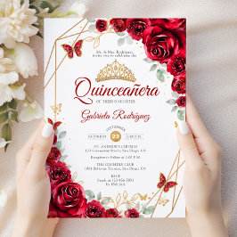 Invitation Rouge or Floral Chic Quinceanera