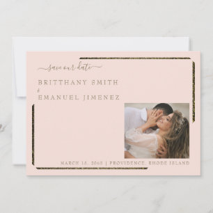 Invitation Rouge & Or Mariage Éblouissant Enregistrez notre d