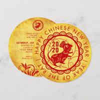 Rouge or Nouvel An chinois du Rat 2020