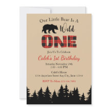 Rouge plaid de Buffalo Lumberjack 1er Anniversaire