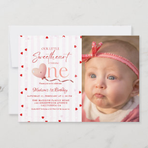 Invitation Rouge Rose Cœur Saint-Valentin Anniversaire Chéri