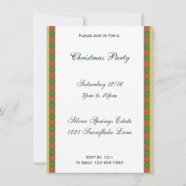 Invitation Rouge Vert Fleur de Lis Custom Holiday 4.5x6.25