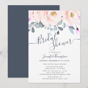 Invitation Rougissent et la Fête de la mariée florale