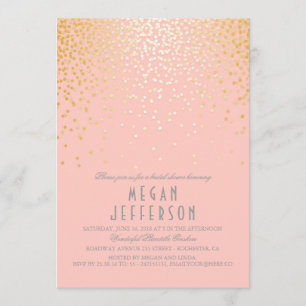 Invitation rougissent le rose et la douche nuptiale de