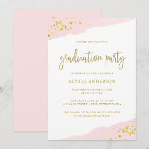 Invitation Rougissent le rose et la fête de remise des