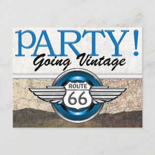 Invitation Route 66 - Voitures Vintage-