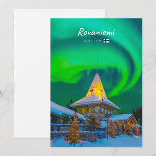 Invitation Rovaniemi, Finlande - Aurore magique